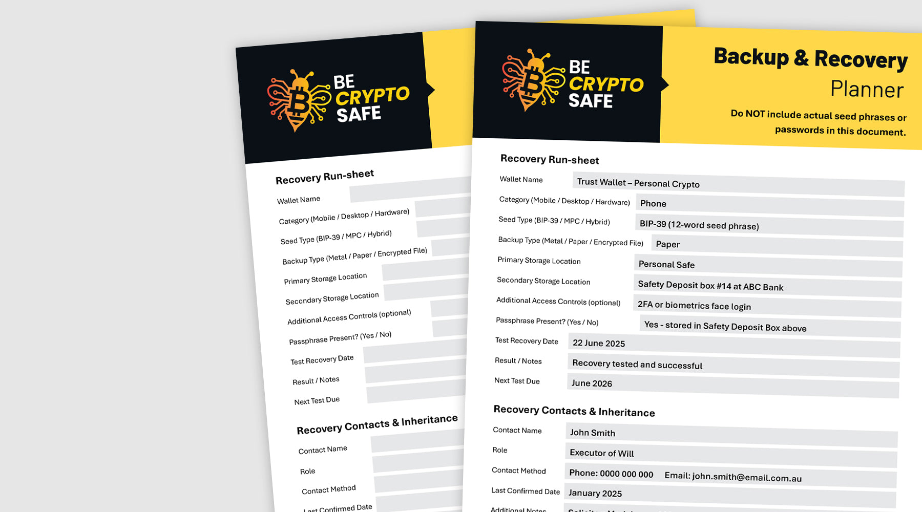 Crypto Backup & Recovery Planner